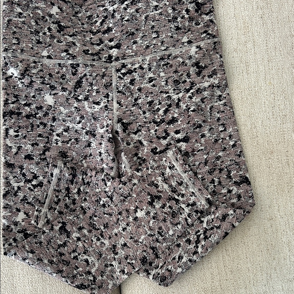 Athleta Elation 7/8 Leggings in Black, White, and Pink - Picture 2 of 3